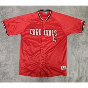 St Louis Cardinals MLB Jersey Mens XL Red True Fan Button Front Baseball
